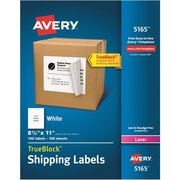 AVERY Label, Lsr, Sheet, 8.5X11,100PK AVE5165